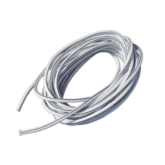 1/2" x 25' White Shock Bungee Rubber Rope Stretch Cord - Woven Jacketed