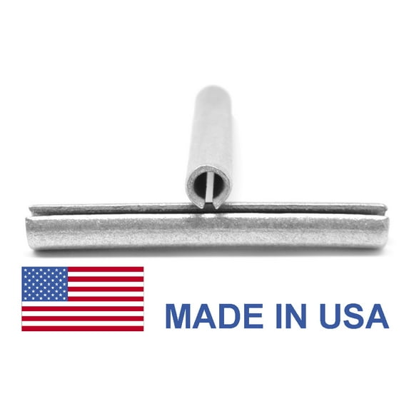 1/2 x 3 1/2 Roll Pin / Spring Pin - USA Medium Carbon Steel Mechanical Zinc Pk 100