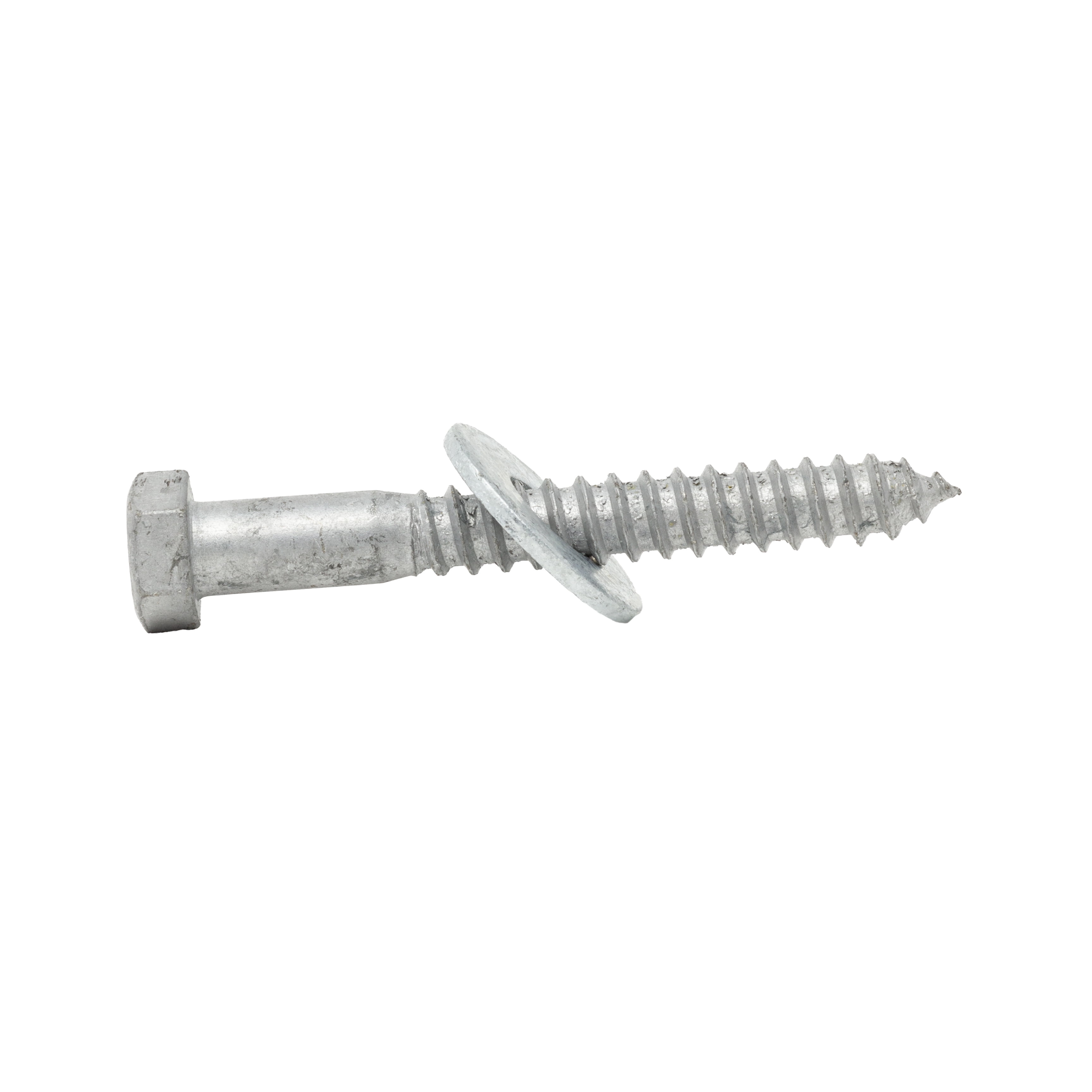 1/2" x 3" Hot Dipped Galvanized Lag Screws w/Flat Washers, Grade A, Quantity 50 - by Fastener Depot, LLC