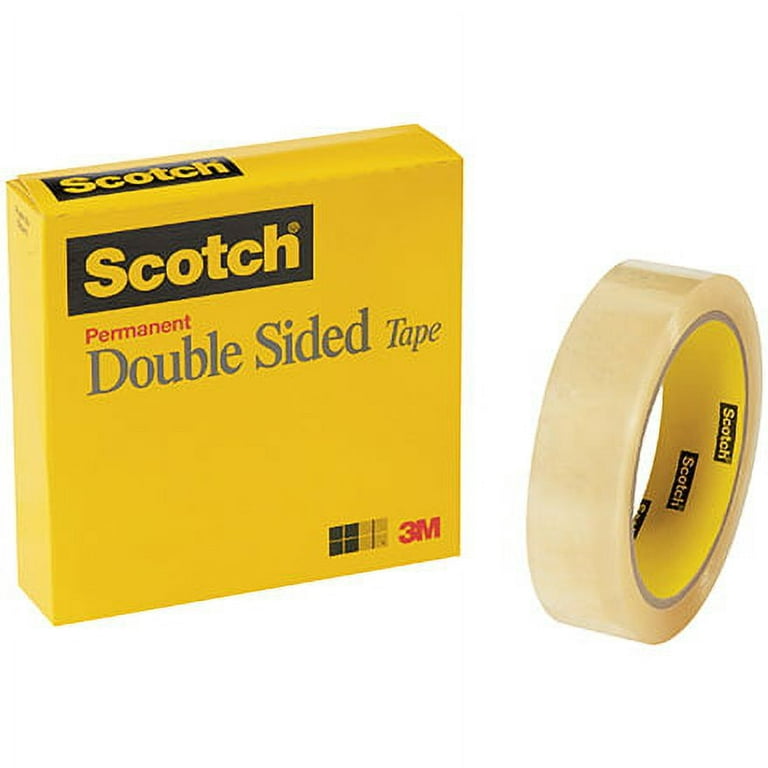 1/2 x 36 yds. Scotch® 665 Double Sided Tape (Permanent) 3 Core 12 Rls/Case