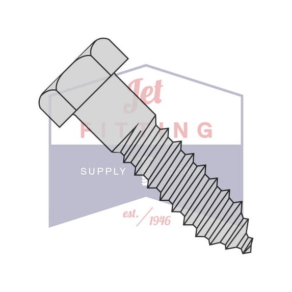 1/2" x 4" Hex Lag Screws | Gimlet Point | Low Carbon Steel | Hot Dip Galvanized (Quantity: 75)
