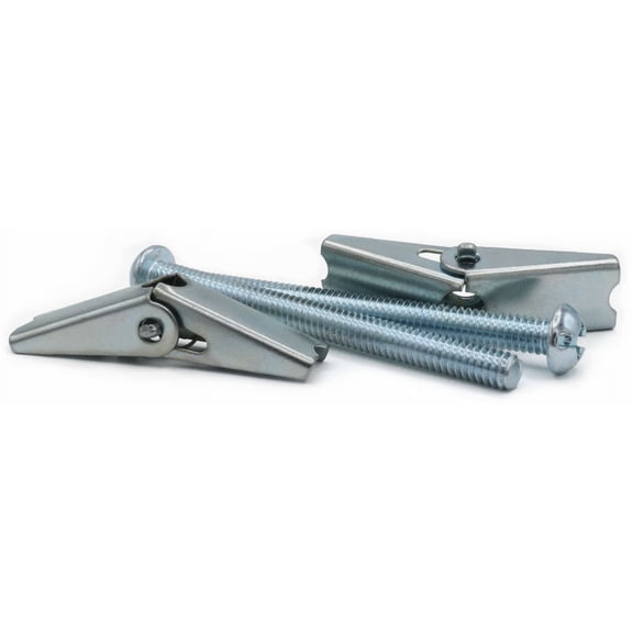 1/2" x 4" Toggle Bolts / Round Head / Combo Drive / Steel / Zinc - 25 Piece Carton