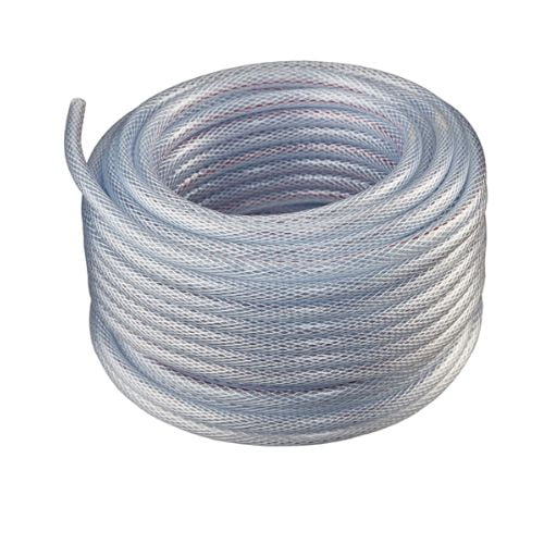 1/2" x 50FT Clear Flexible BPA-Free Braided Vinyl Tubing Non-Toxic & Durable