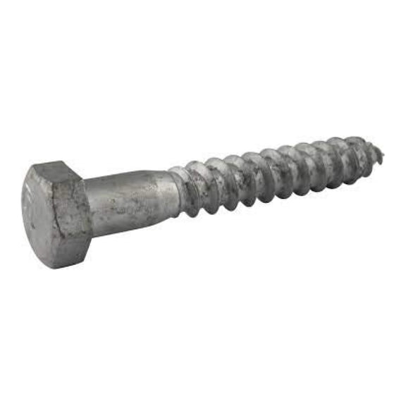 1/2" x 8" (25 Pack) Galvanized Lag Screw Pack Grade A - Hot Dip Galvanized for Exterior Use - by ,