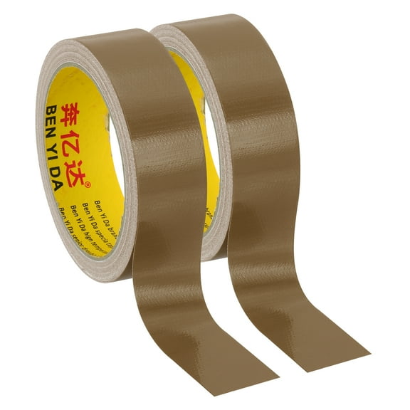 Uxcell 1.2"x0.01" Bookbinding Tape 2 Roll 11 Yard Cloth Bookbinding Repair Tape Book Binding Tape Self Adhesive Brown