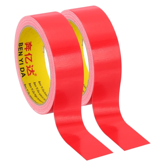 Uxcell 1.2"x0.01" Bookbinding Tape 2 Roll 11 Yard Cloth Bookbinding Repair Tape Book Binding Tape Self Adhesive Red