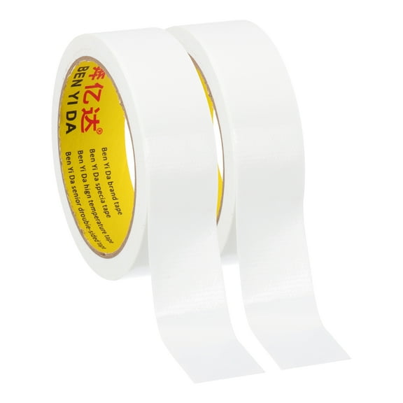 Uxcell 1.2"x0.01" Bookbinding Tape 2 Roll 11 Yard Cloth Bookbinding Repair Tape Book Binding Tape Self Adhesive White