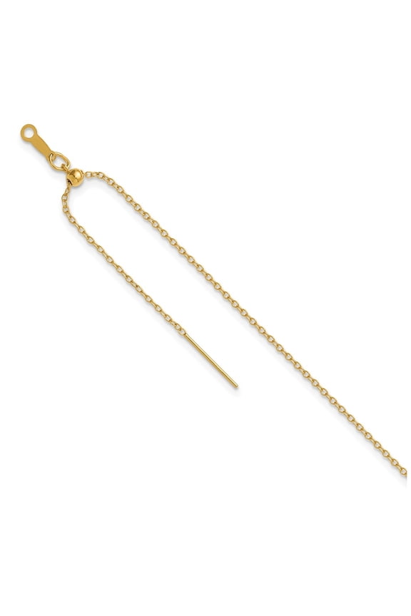 1/20 14K Gold Filled 1.15mm Adjusable Add-a-Bead Cable 8in Bracelet