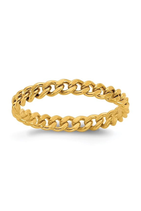 1/20 14K Gold Filled 2.90mm Curb Link Chain Ring-Size 5-6