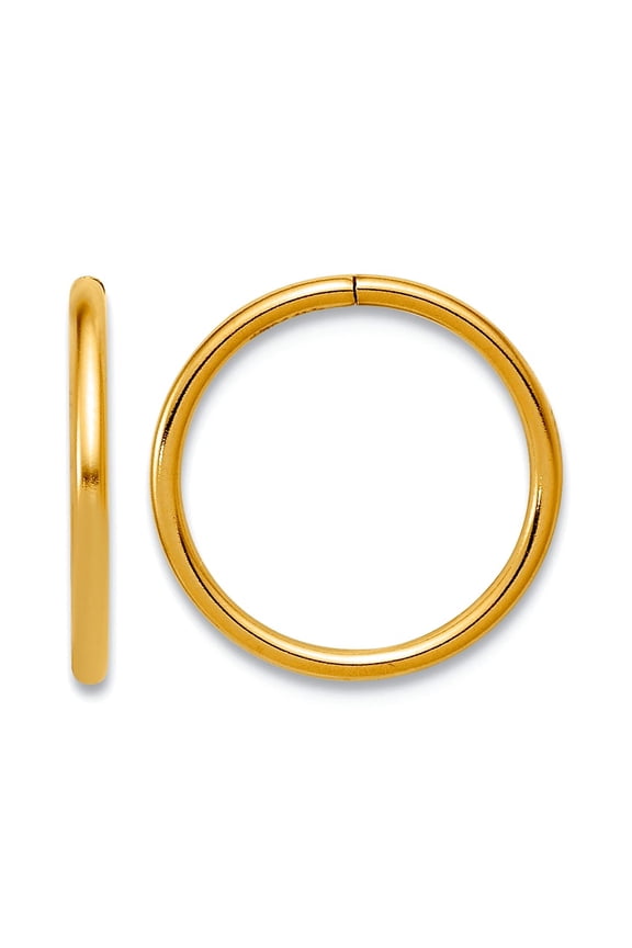 1/20 14k Gold Filled 1.0 X 12mm Sleeper Hoop Earrings 12x12mm Wide 1mm Thick Hoop Earring for Women