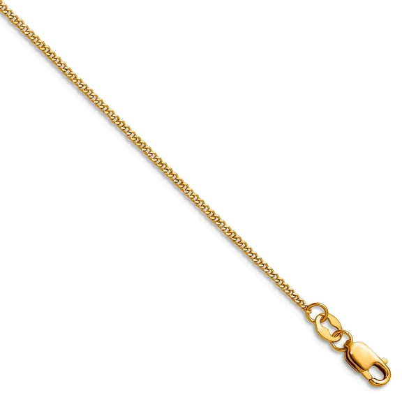 1/20 14k Gold Filled 1.25mm Curb With Lobster Clasp Carded Chain Necklace 18 Inch Chain Necklace for Women and Men