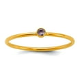 thumbnail image 1 of 1/20 14k Gold Filled Light Purple Cubic Zirconia Bezel 1.0mm Stacking Ring Size 5 Ring for Women, 1 of 2