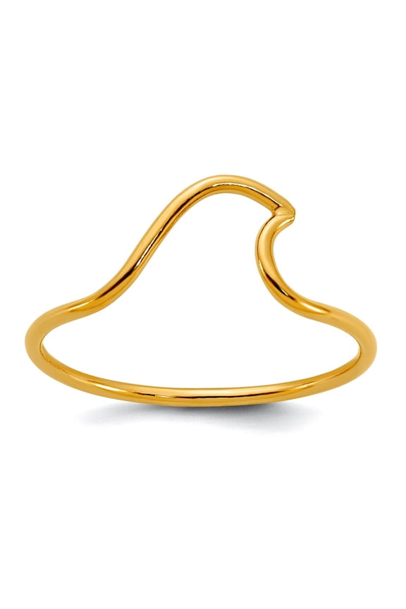 1/20 14k Gold Filled Wave 1.0mm Ring Size 5 Ring for Women - .4 Grams