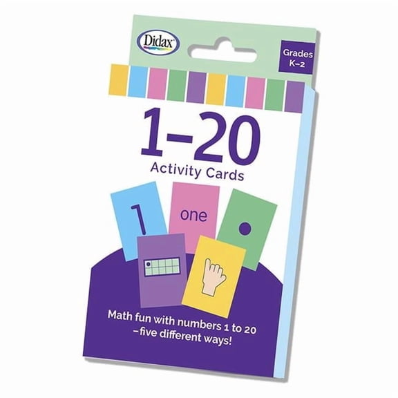 1-20 Activity Cards, Multi Color - Set of 102