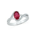 thumbnail image 1 of 1./20 CTTW STERLING SILVER LAB CREATED RUBY FASHION RING, 1 of 5