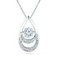 thumbnail image 1 of 1/20 CTTW STERLING SILVER LAB CREATED WHITE SAPPHIRE FASHION PENDANT, 1 of 2