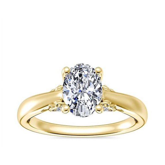 1.20 Carat Excellent Oval Cut Natural Diamond Solitaire Beautiful Ring for Women Solid 18K Yellow Gold Size 11.5