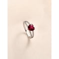 thumbnail image 1 of 1.20 Carat Heart Cut Red Ruby with Natural Diamond Wonderful Bridal Ring for her Solid 14K White Gold Size 9 by Diamond-Capitals, 1 of 7