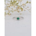 thumbnail image 1 of 1.20 Carat Round Cut Natural Diamond Emerald Gemstone Shiny Anniversary Ring for her 18K White Gold Size 8.5 by Diamond-Capitals, 1 of 5