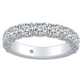 thumbnail image 1 of AFFY 1.20 Carat Round Shape White Natural Diamond Wedding Engagement Band Ring 18K Solid White Gold Ring Size-6, 1 of 2