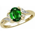 thumbnail image 1 of 1.20 Carat T.G.W. Chrome Diopside Gemstone and White Diamond Accent Ring, 1 of 1