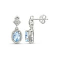 thumbnail image 1 of 1.20 Carat T.G.W. Sky Blue Topaz Gemstone and White Diamond Accent Earrings, 1 of 3