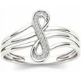 thumbnail image 1 of 1/20 Carat T.W. Diamond 10kt White Gold Infinity Loop Fashion Ring, 1 of 1