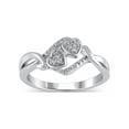 thumbnail image 1 of 1/20 Carat T.W. (I3 clarity, I-J color) Hold My Hand Diamond Heart Promise Ring in Sterling Silver, Size 8, 1 of 5