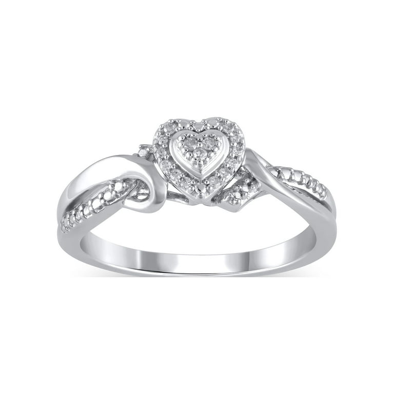 1 20 Carat T.W. I3 clarity I J color Hold My Hand Diamond Heart Promise Ring in Sterling Silver Size 8 Walmart