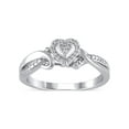 thumbnail image 1 of 1/20 Carat T.W. (I3 clarity, I-J color) Hold My Hand Diamond Heart Promise Ring in Sterling Silver, Size 9, 1 of 5
