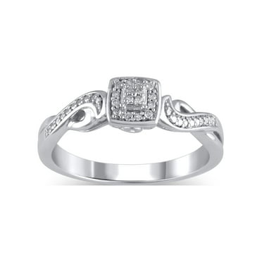 1/20 Carat T.W. (I3 clarity, I-J color) Hold My Hand Diamond Promise Ring in Sterling Silver, Size 7