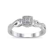 1/20 Carat T.W. (I3 clarity, I-J color) Hold My Hand Diamond Promise Ring in Sterling Silver, Size 7