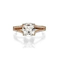 thumbnail image 1 of 1.20 Carat natural peach/pink VS Morganite Ring with Diamonds 14k Rose Gold Split Shank Cushion Vintage, 1 of 3