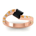 thumbnail image 1 of 1.20 Ct Beautiful Natural Diamond Black Onyx & Citrine Gemstone Wedding Ring for Ladies Solid 18K Rose Gold Size 8 by Diamond-Capitals, 1 of 8