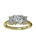 thumbnail image 1 of 1.20 Ct Brilliant Cushion Shape Three Stone Genuine Diamond Beautiful Wedding Ring for her Solid 14K Yellow Gold Size 7, 1 of 8