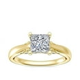 thumbnail image 1 of 1.20 Ct Brilliant Princess Cut Natural Diamond Princess Solitaire Engagement Ring for her Solid 14K Yellow Gold Size 5.5, 1 of 8