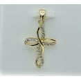 thumbnail image 1 of 1.20 Ct Round Cut Simulated Diamond Cross Pendant In 14K Yellow Gold Plated 925 Sterling Silver, 1 of 5