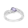 thumbnail image 1 of Mooneye 1.20 Ctw Oval Shape Tanzanite 925 Sterling Silver Women Cluster Engagement Ring, 1 of 7