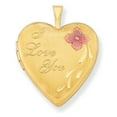 thumbnail image 1 of Lockets 1/20 14K Gold Filled 20mm Enameled I Love You Heart Locket Necklace, 1 of 4