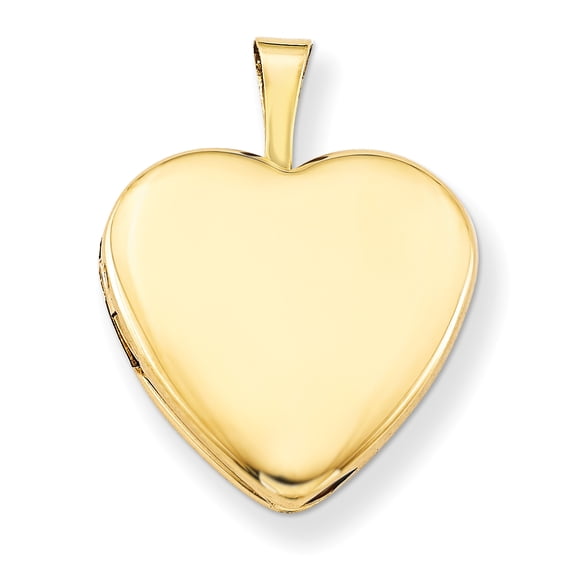 1/20 Gold Filled Satin and Polished 2-Frame 15mm Heart Locket