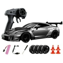 1:20 RC Drift Car, GTR R35 Type-2 4WD High-Speed Stunt Racing Sports Car with Lights, 20 KM/H RC130 Motor, 2.4G Drift Control & 3.7V Battery – 080 Racing Toy for Adults