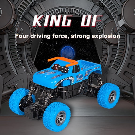 1:20 Scale 4WD RC Off-Road Truck - 25km/h Speed & 100m Range w/7.2V Battery - Plastic Trail Use Age 8+ blue