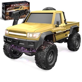 1/20 Scale 4WD RC Rock Crawler Off-Road Climbing RC Car With Full Proportional Control LED Lights Dual Batteries 20KMH Off Road Vehicle For Indoor Outdoor Driving( Desert Tan / E201 )