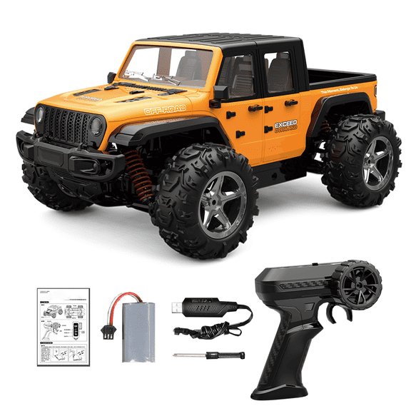 1:20 Scale High-Speed Off-Road RC Truck, 2.4G 4WD 35 KM/H Remote Control Car with Simulation Pickup Body, Full Proportional Control for Teens and Adults