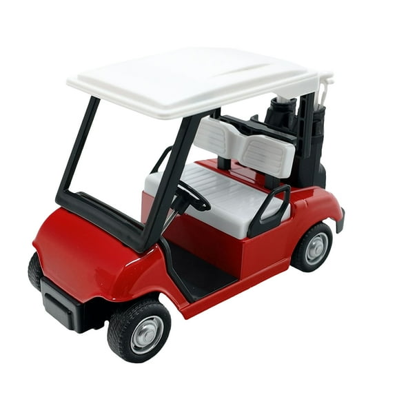 1:20 Scale Miniature Metal Golfs Cart Replicas Model with Clubs Cake Toppers Decorative Ornament For Home Office Display