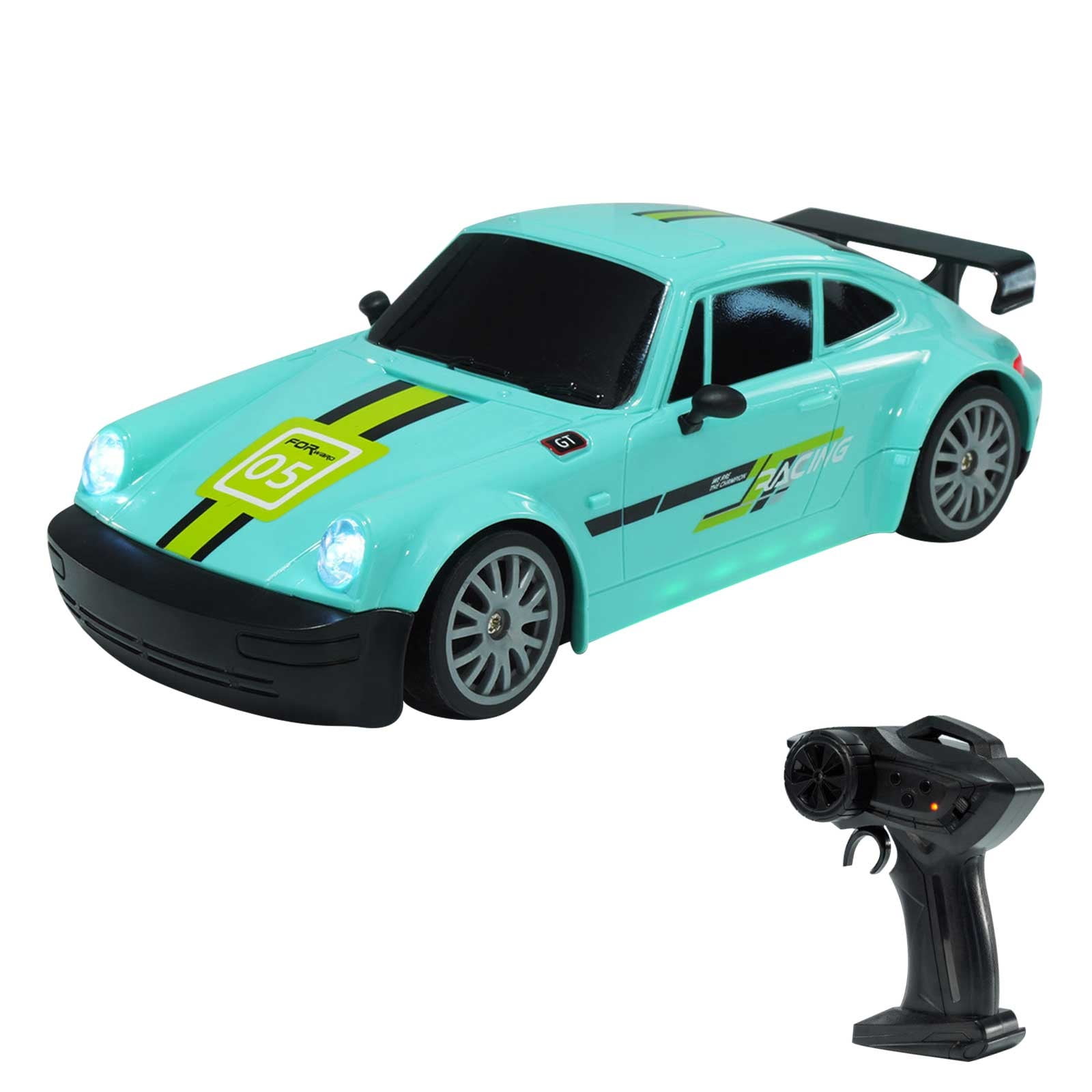 ​1:20 Scale RC Drift Car - 2.4GHz 4WD, 20KM/H High Speed, Rechargeable, LED Lights & Drift Tires (Remote Control Racing Car)​​ B