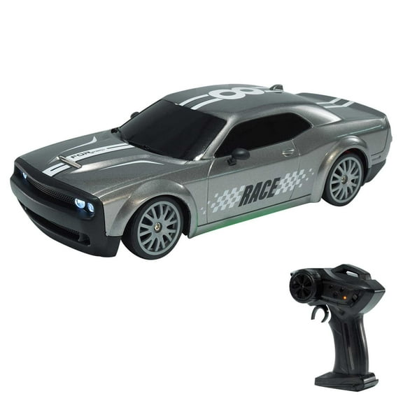 ​1:20 Scale RC Drift Car - 2.4GHz 4WD, 20KM/H High Speed, Rechargeable, LED Lights & Drift Tires (Remote Control Racing Car)​​ D