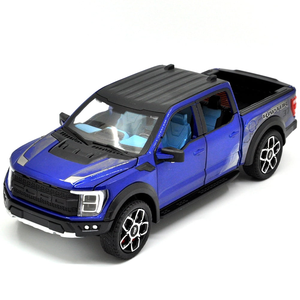 1: 20 Suitable for Ford Raptor F150 alloy die-casting metal car model, with sound, light and rebound functions, children's toy car collection, boys' birthday gift
