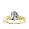 thumbnail image 1 of 1.20 T.C.W Oval Shaped Genuine Diamond Stunning Solitaire Wedding Ring for Women Solid 14K Yellow Gold Size 3.5, 1 of 8