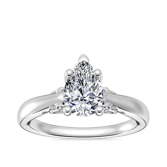 1.20 T.C.W Pear Shape Natural Diamond Latest Design Solitaire Wedding Ring for Ladies Solid 14K Rose Gold Size 8